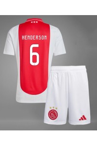 Ajax Jordan Henderson #6 Babyklær Hjemme Fotballdrakt til barn 2024-25 Korte ermer (+ Korte bukser)